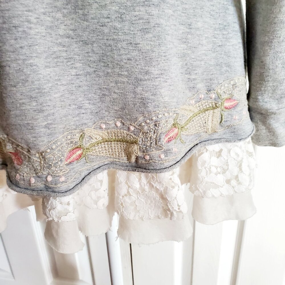 Johnny Was Embroidered Boho Sweatshirt Small Cottagecore Festival - Picture 9 of 15